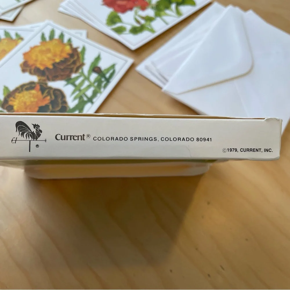 Vintage Stationery by Current Garden Glory 4 Floral Designs w Envelopes 1979